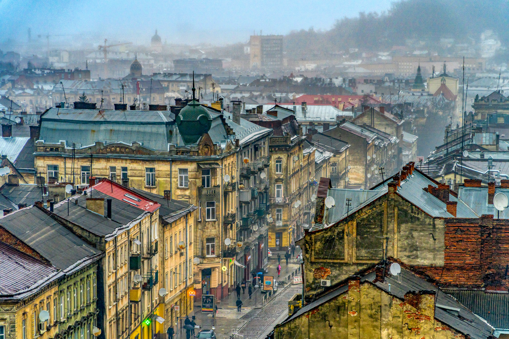 Lviv a dicembre (Ucraina occidentale)