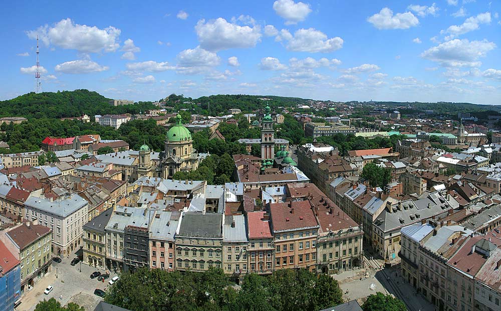 Lvov from height of the bird's flight