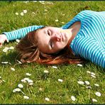 lying in the flower-bed...