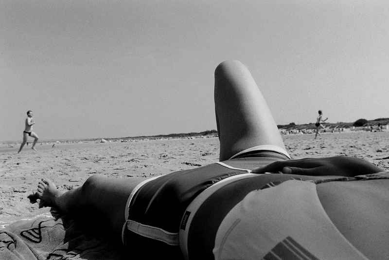 lying on the beach