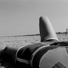 lying on the beach