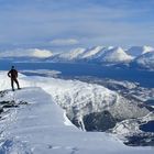 Lyngen alps Blick auf den Lyngenfjord vom Kavringstinden