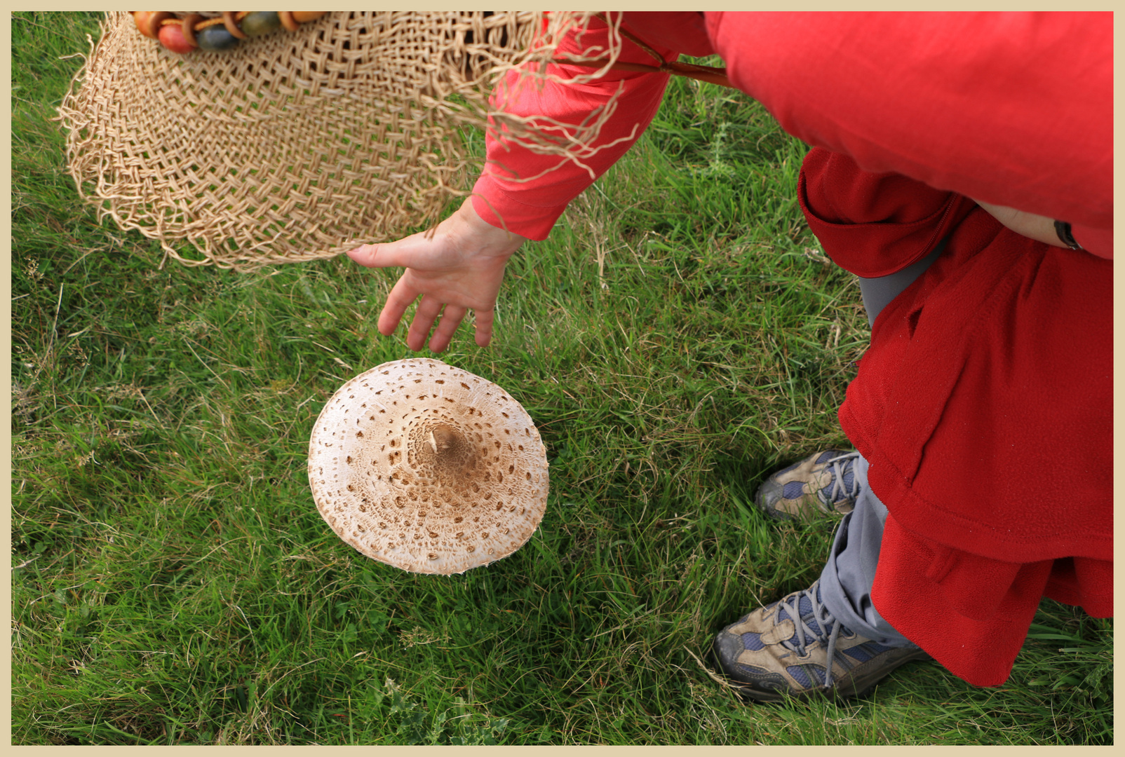 Lynn with big mushroom