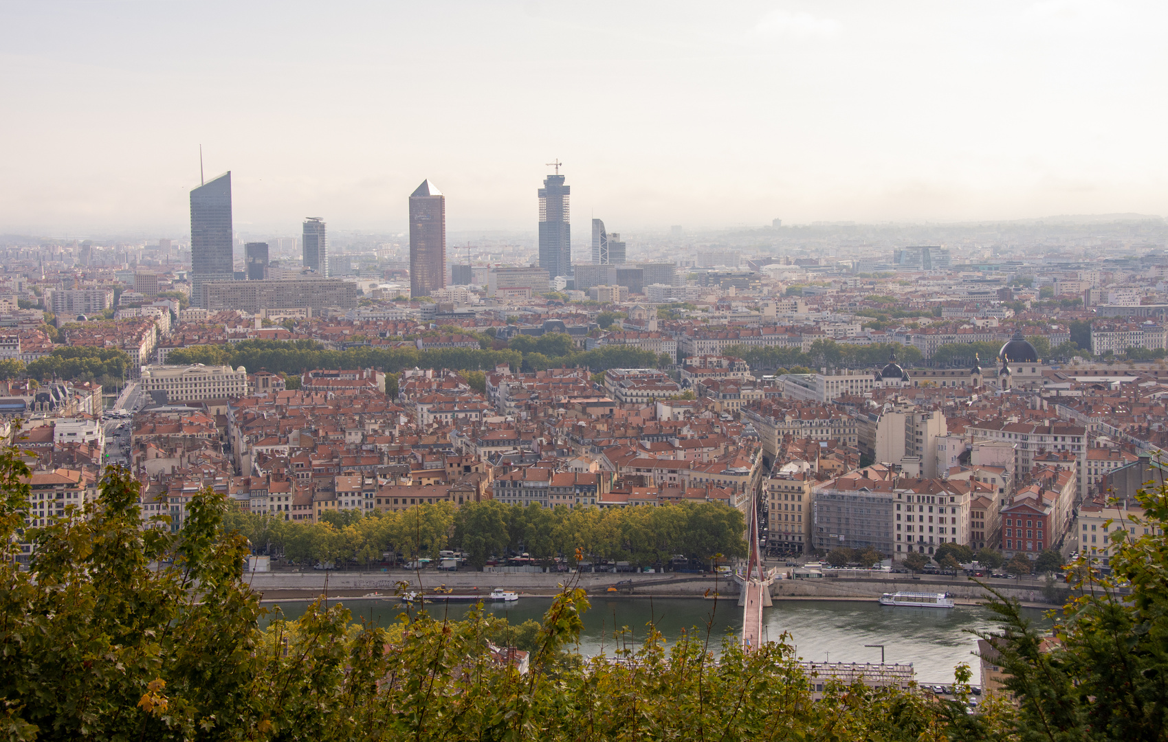 Lyon - Fourvière - Esplanade de Fourvière - View on Part Dieu - 02