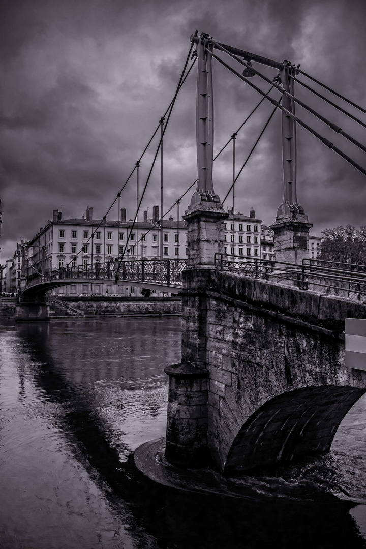 Lyon, la Passerelle Saint-Georges.