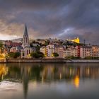 Lyon - Vieux Lyon - Passerelle Saint Georges de Lyon - Église Saint Georges - 02