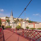 Lyon - Vieux Lyon - Passerelle Saint Georges de Lyon - Église Saint Georges - 04