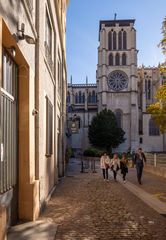 Lyon - Vieux Lyon - Rue des Estrées - Cathédrale Saint-Jean-Baptiste