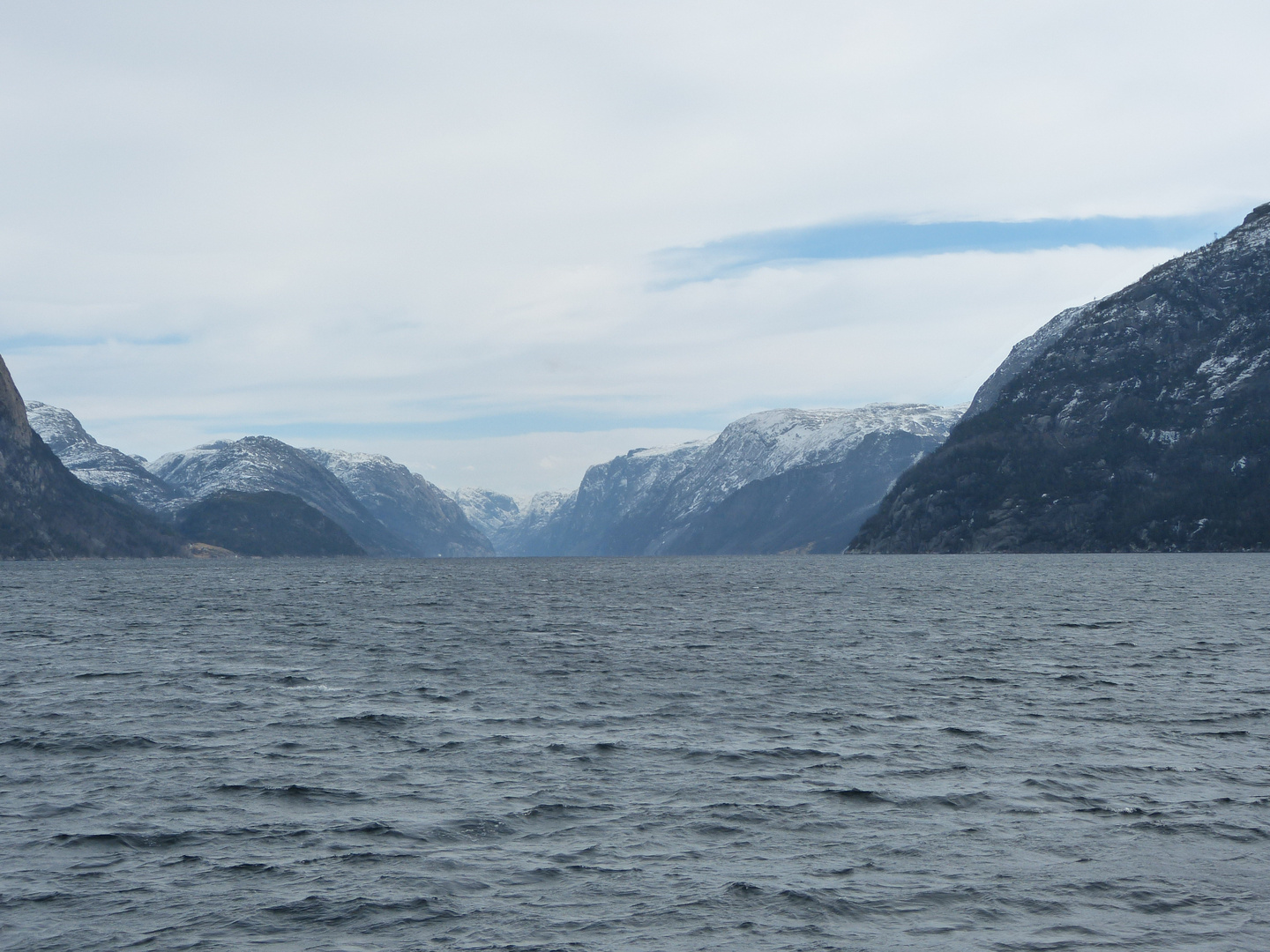 Lysefjord in Norwegen im März 2013