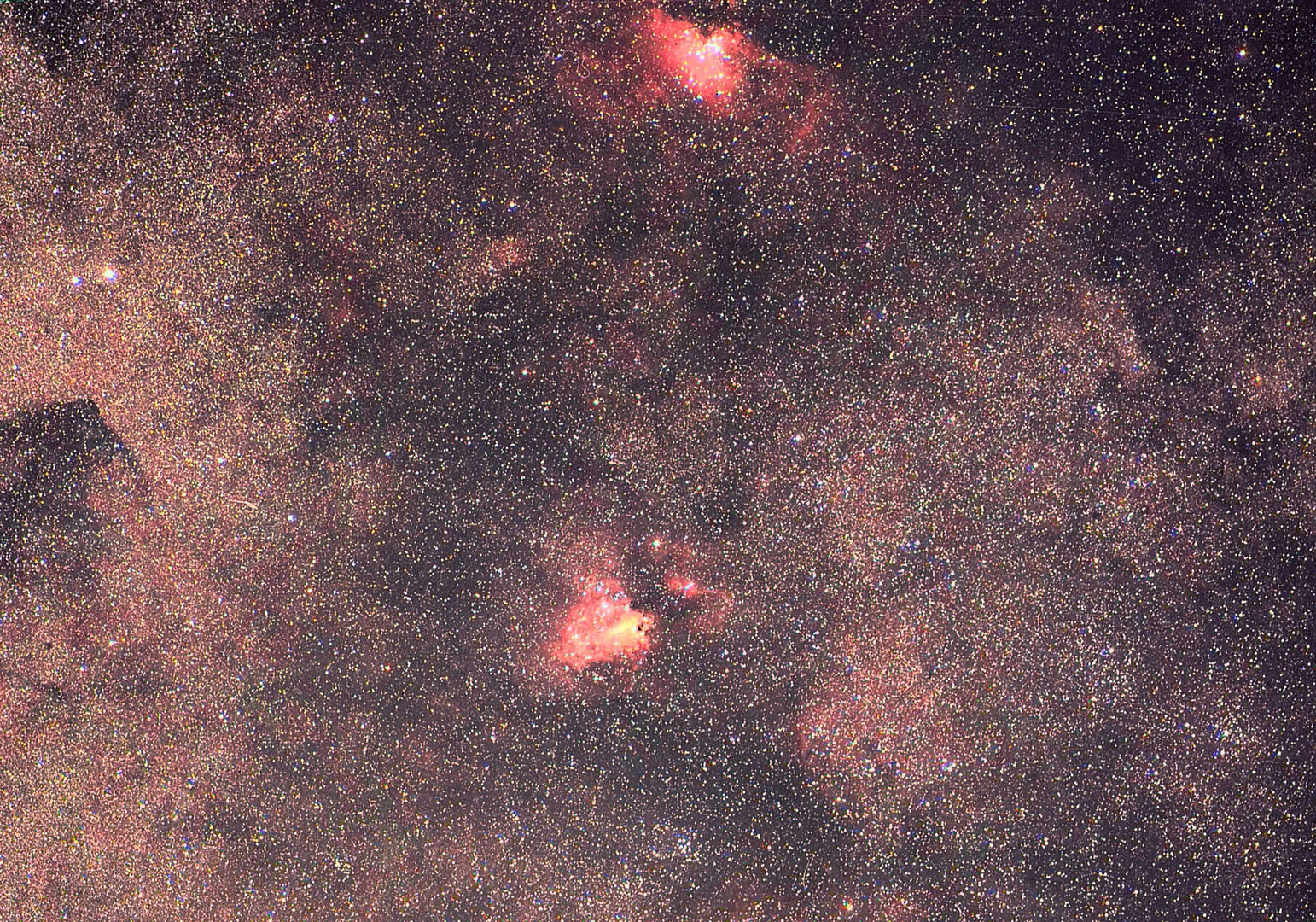 M 16 u. M17-Nebelschwaden in der Sommermilchstrasse