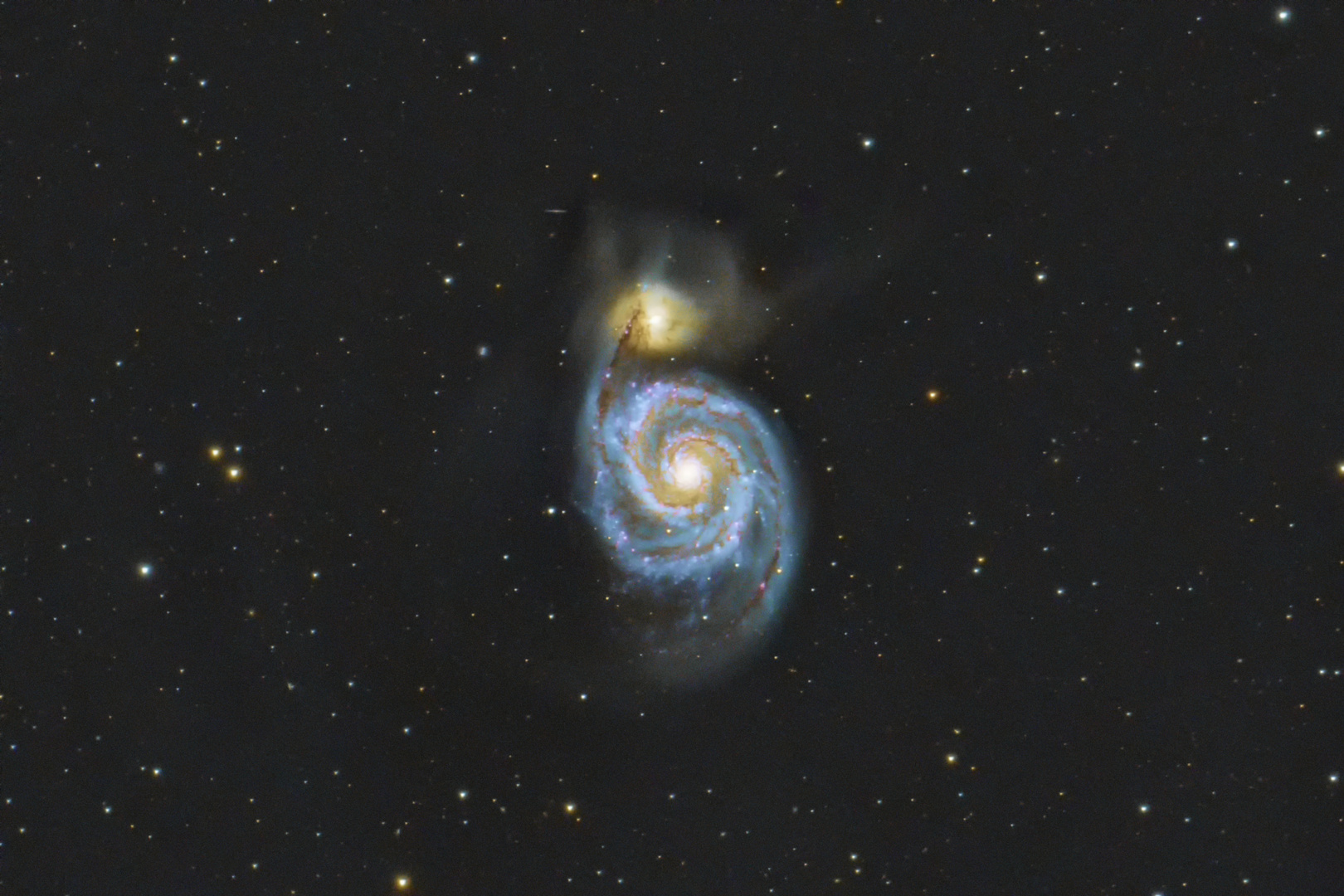 M 51 Whirlpool-Galaxie, NGC 5194... usw.