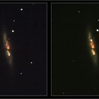 M 82 mit Supernova ... vorher ... nachher