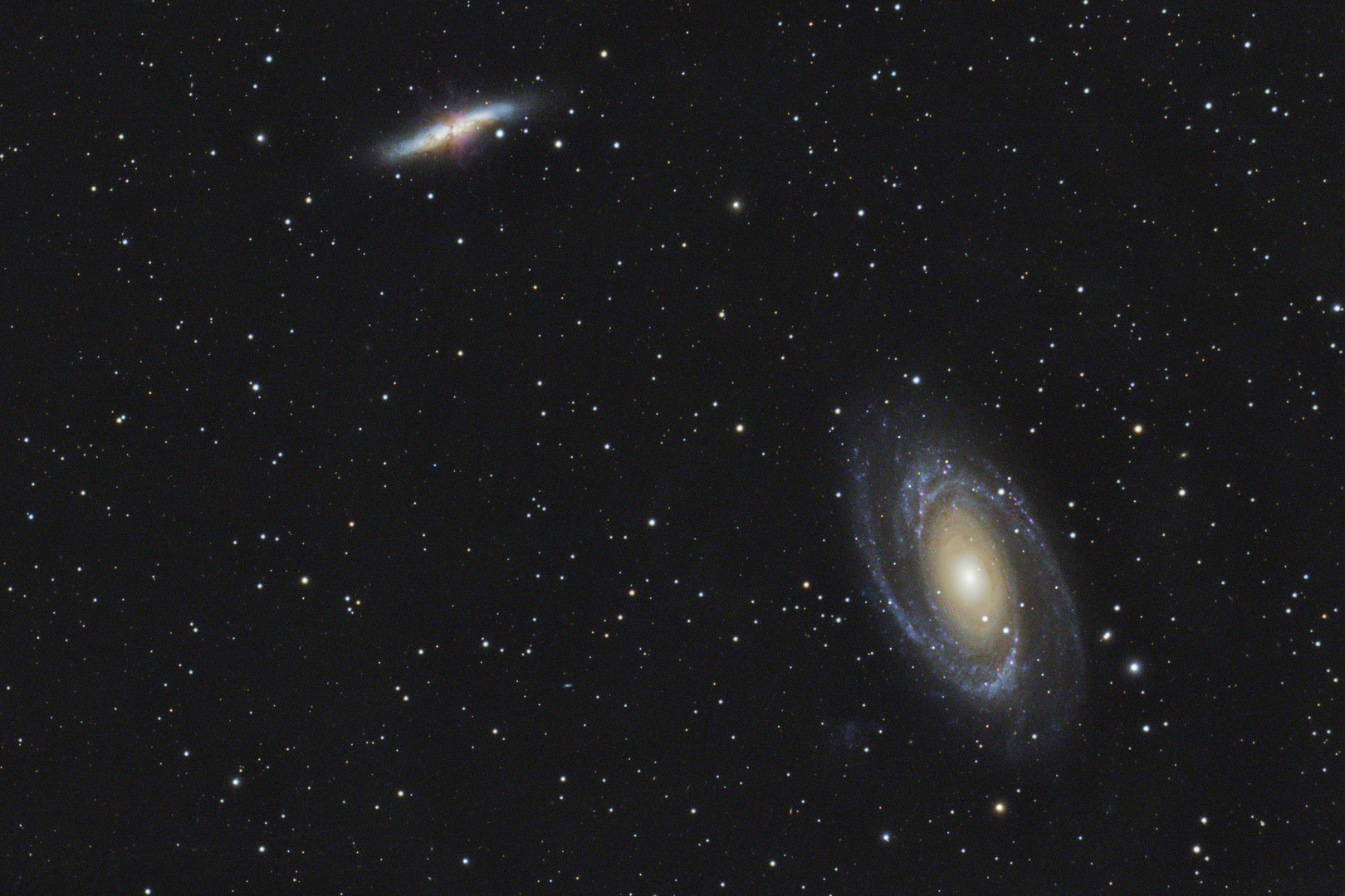 M 82 und M 81, Zigarren- und Bodes-Galaxie