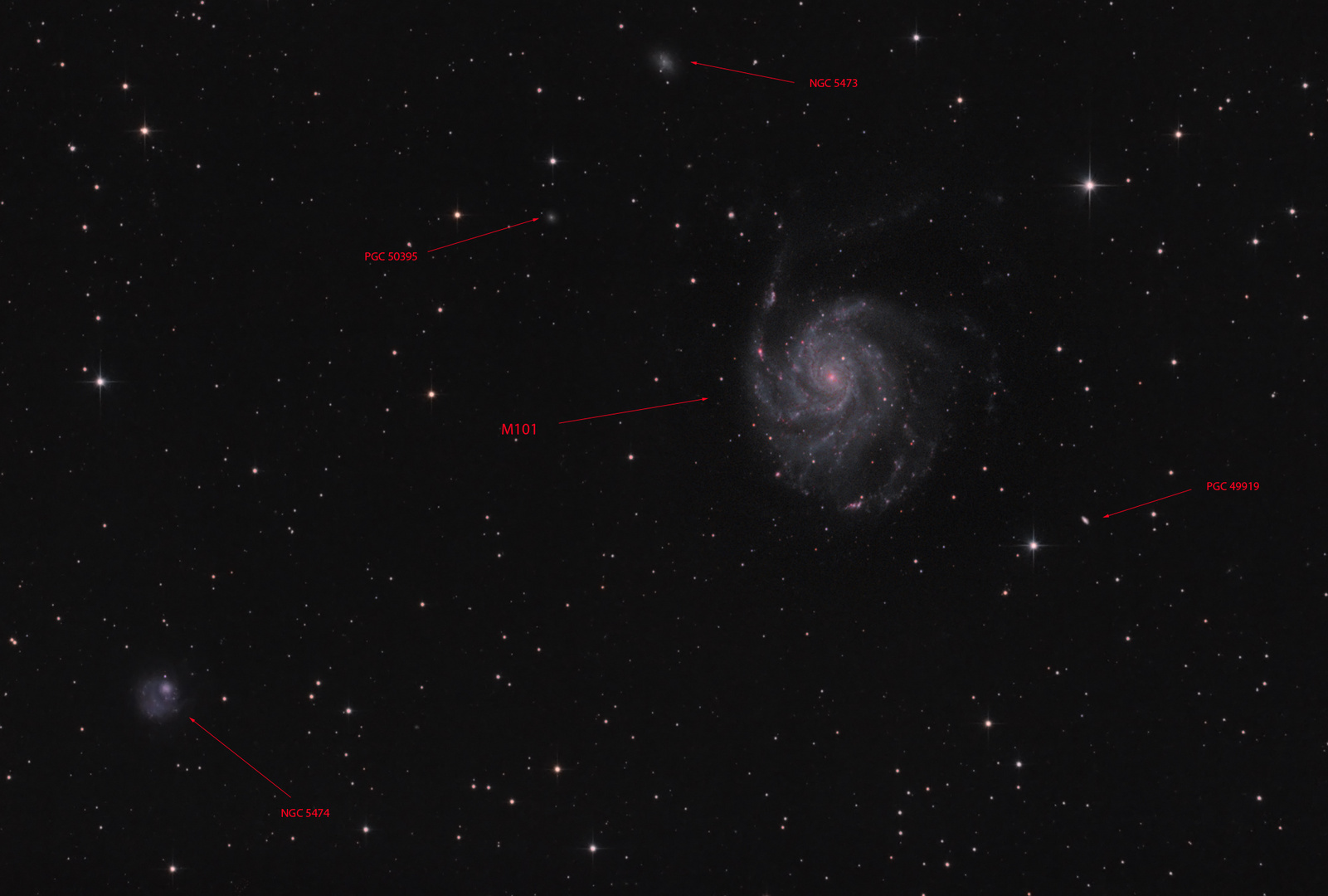 M101 und kleine Galaxien