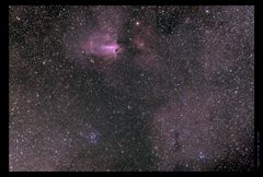 M17 im Sternbild Schütze als Widefieldaufnahme