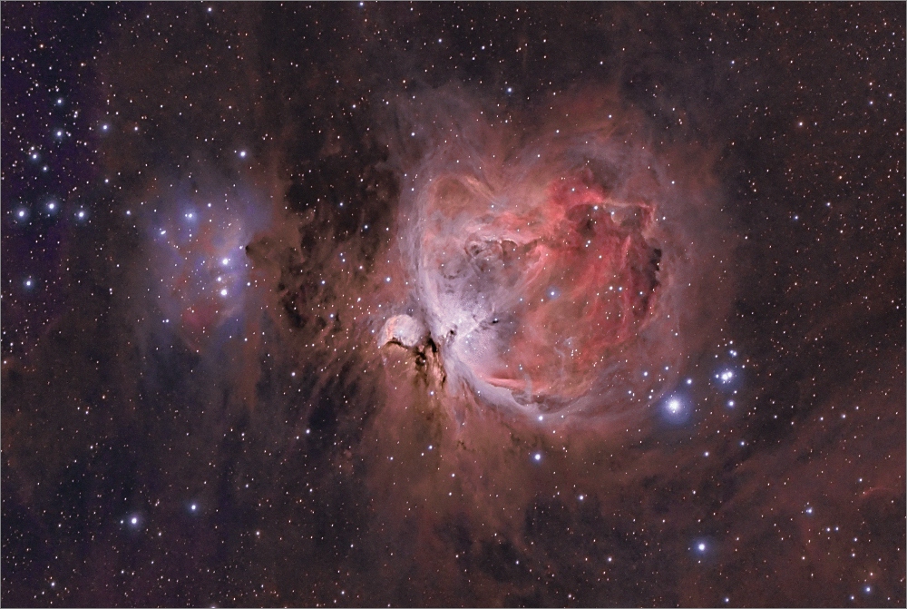 M42, der Orionnebel (HaRGB als 64 Bit HDR mit 12h Belichtungszeit)