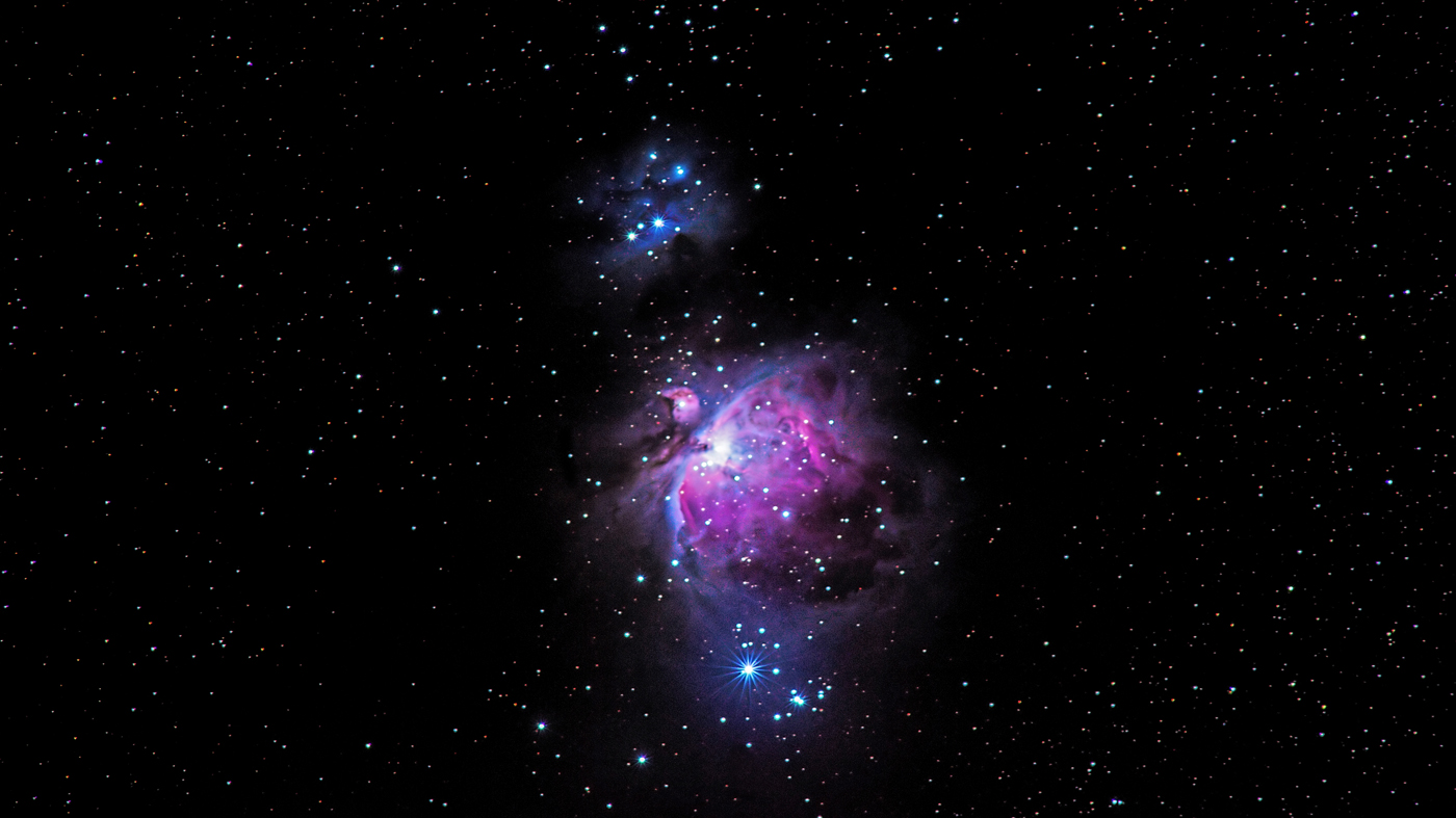 M42 Orionnebel + Running Man (Rotfilter)