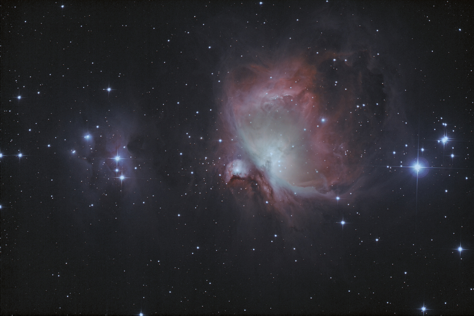 M42/43 und NGC1977, mit dem rennenden Mann