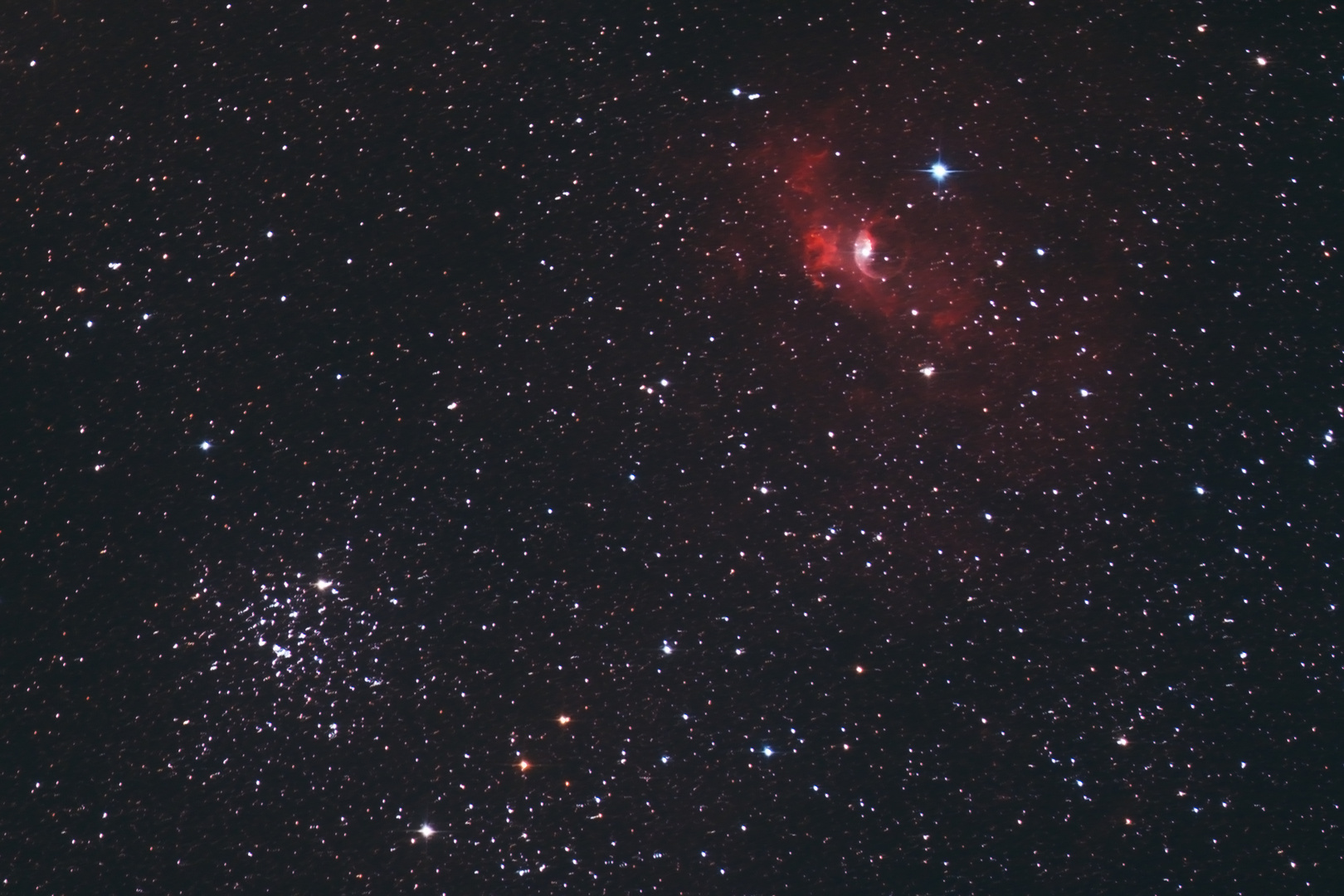 M52 und NGC7635 (Bubble Nebula)