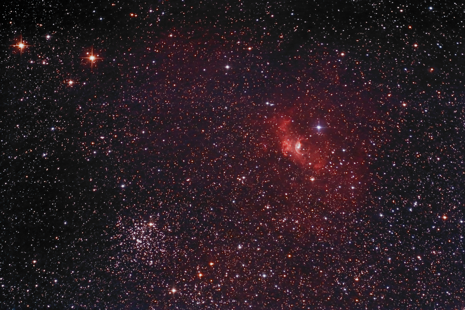 M52 und NGC7635 - neu aufgenommen