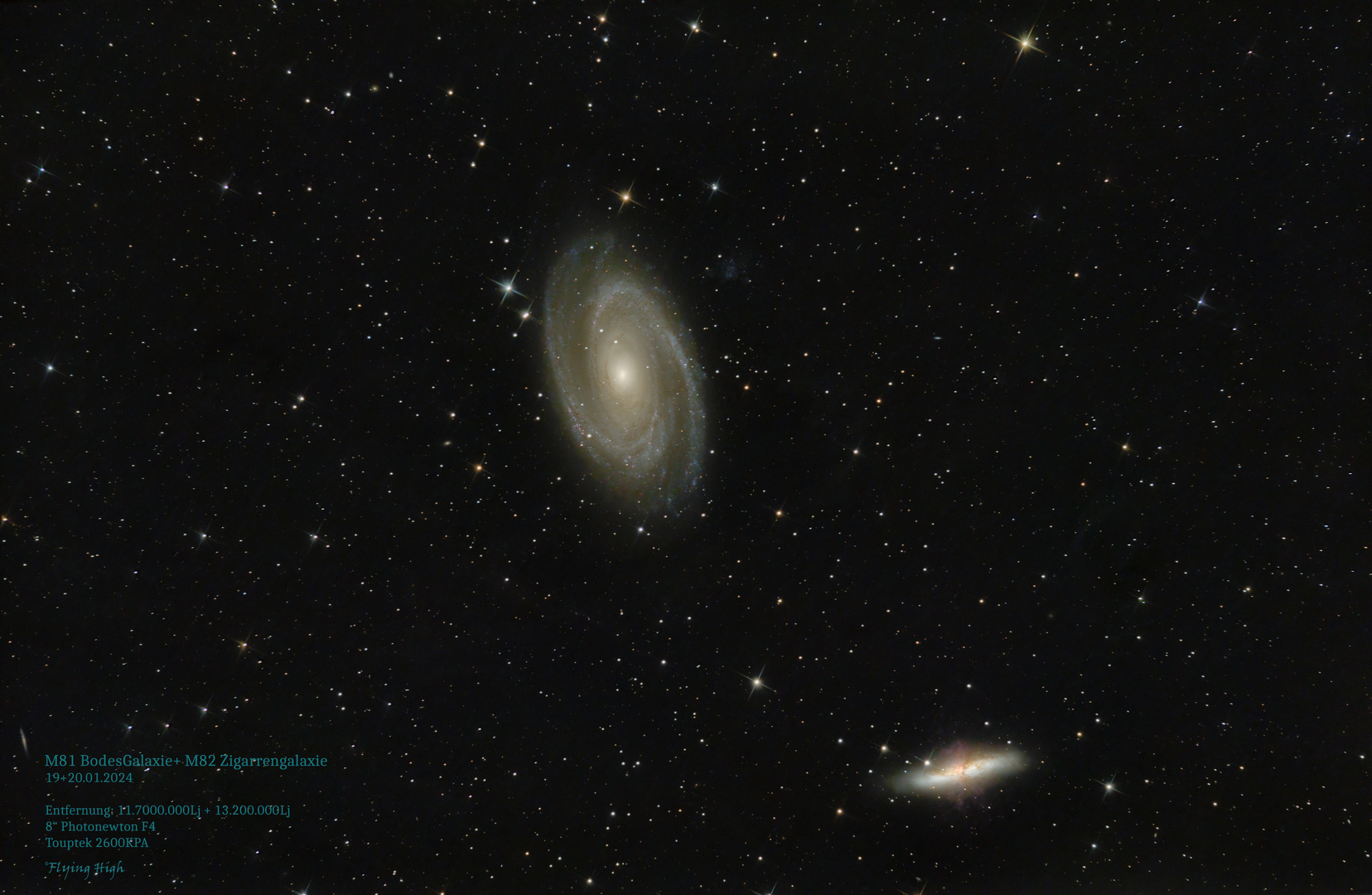 M81 Bodes Galaxie + M82 Zigarrengalaxie