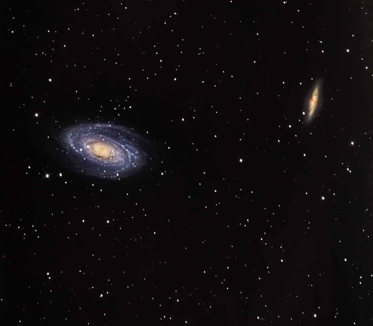 M81 Bodes Galaxie und M 82 Zigarren Galaxie