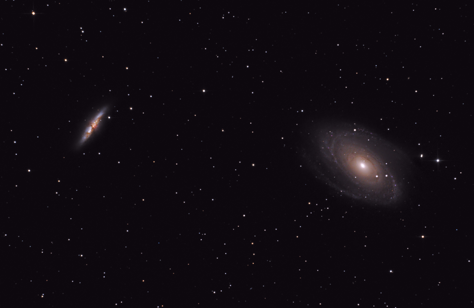 M81 + M82 Bodes Nebulae