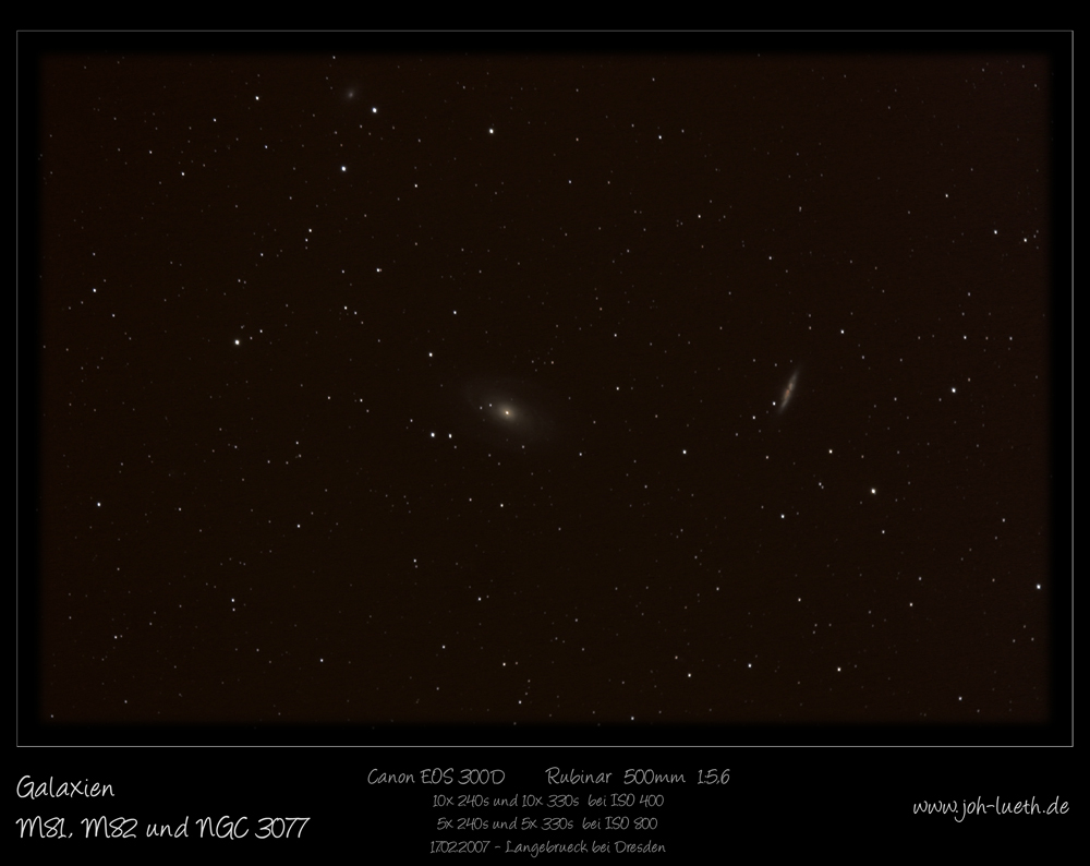 M81, M82 und NGC 3077