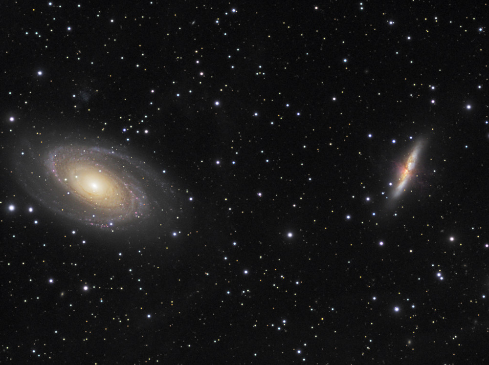 M81 und M82 mit galaktischem Cirrus