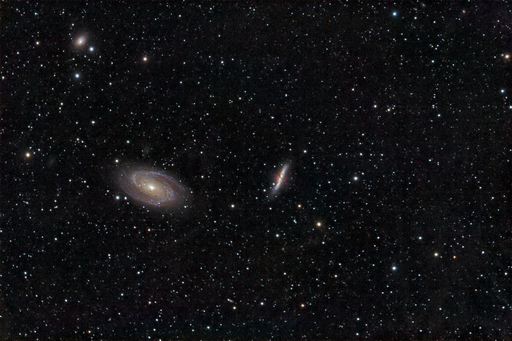 M81 und M82 mit galaktischem Zirrus