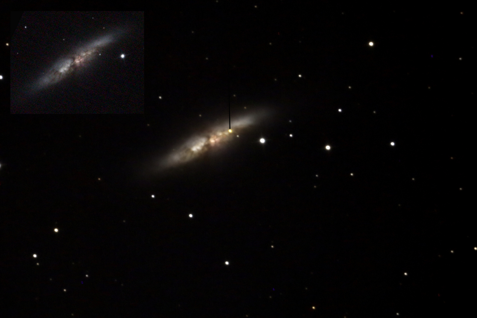 M82 mit und ohne Super Nova