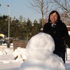 ma femme et le bonhommes de neige