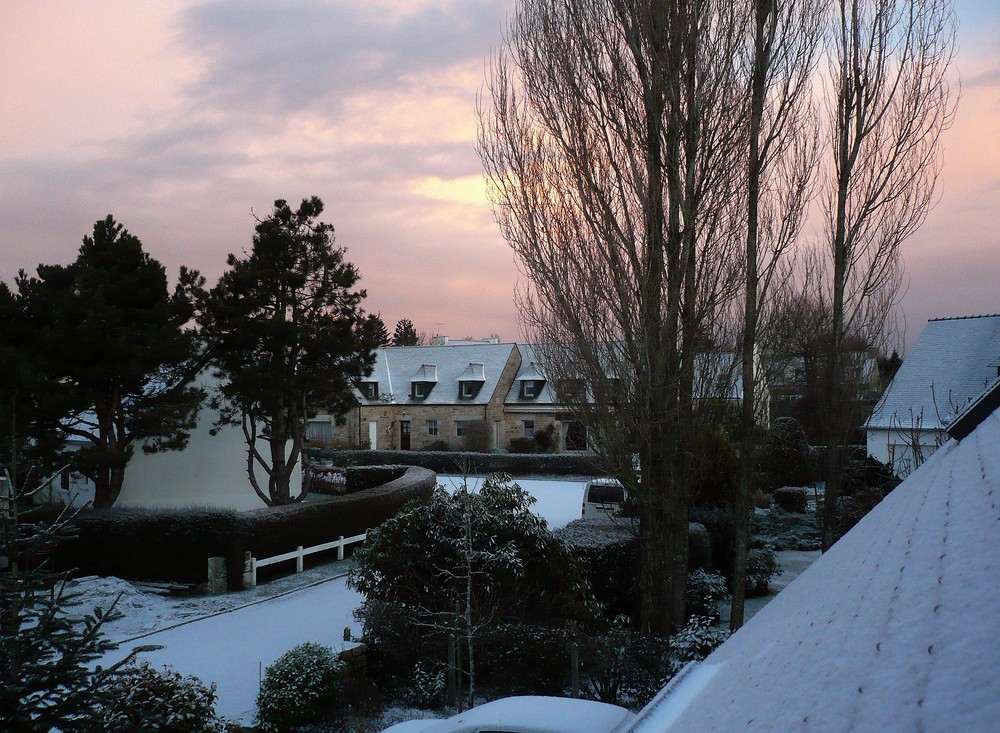 Ma rue en hiver ( ce matin )