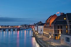 Maastricht - Meuse River with Sint Servaas Bridge seen from Hoge Brug