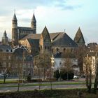 Maastricht - View On Basilica of Our Lady seen from Hoge Brug