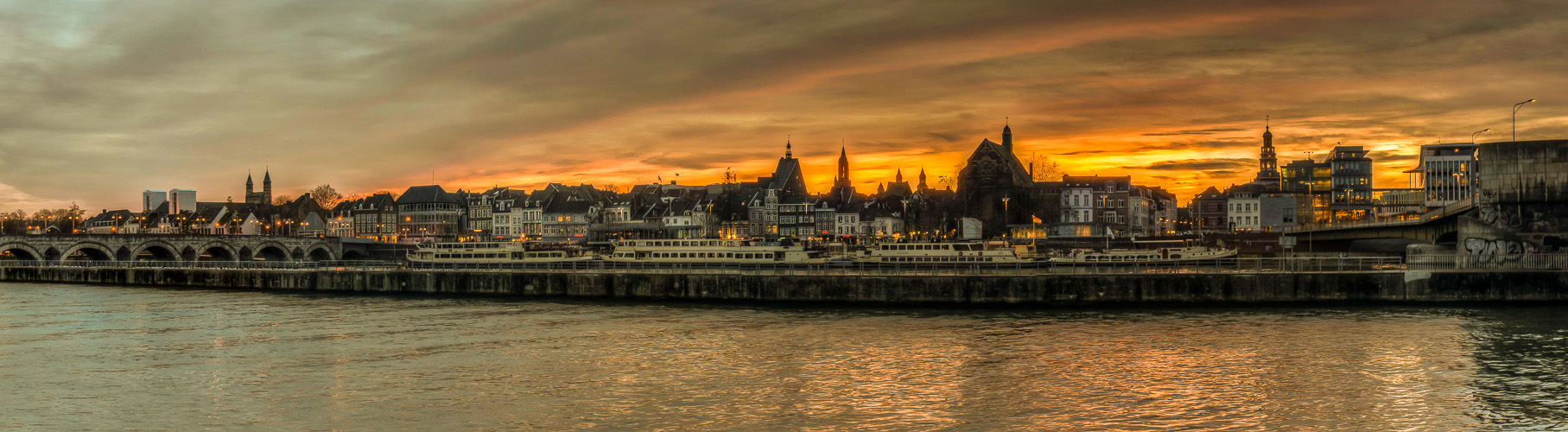 Maastricht während des Sonnenuntergang!