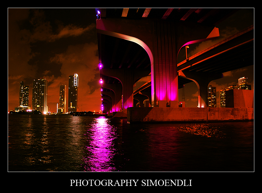 Mac Arthur Causeway by night