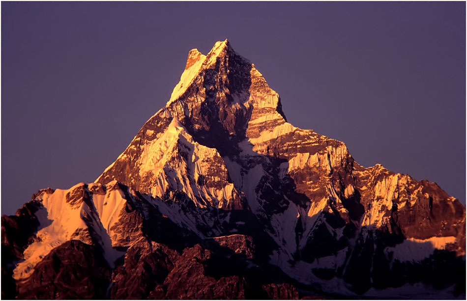 Machapuchare (Fischschwanz) 6997 m - für viele der schönste Berg der Welt