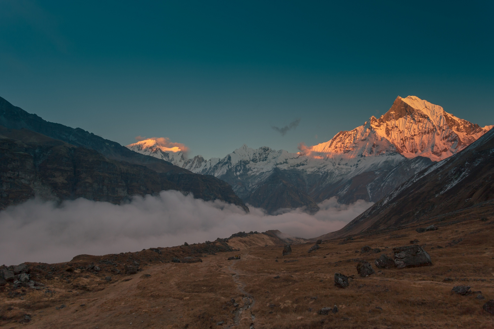 Machapuchare im Abendlicht