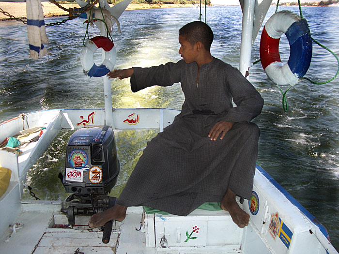 Machmut - 12 Jahre - Kapitän auf einem Nilboot