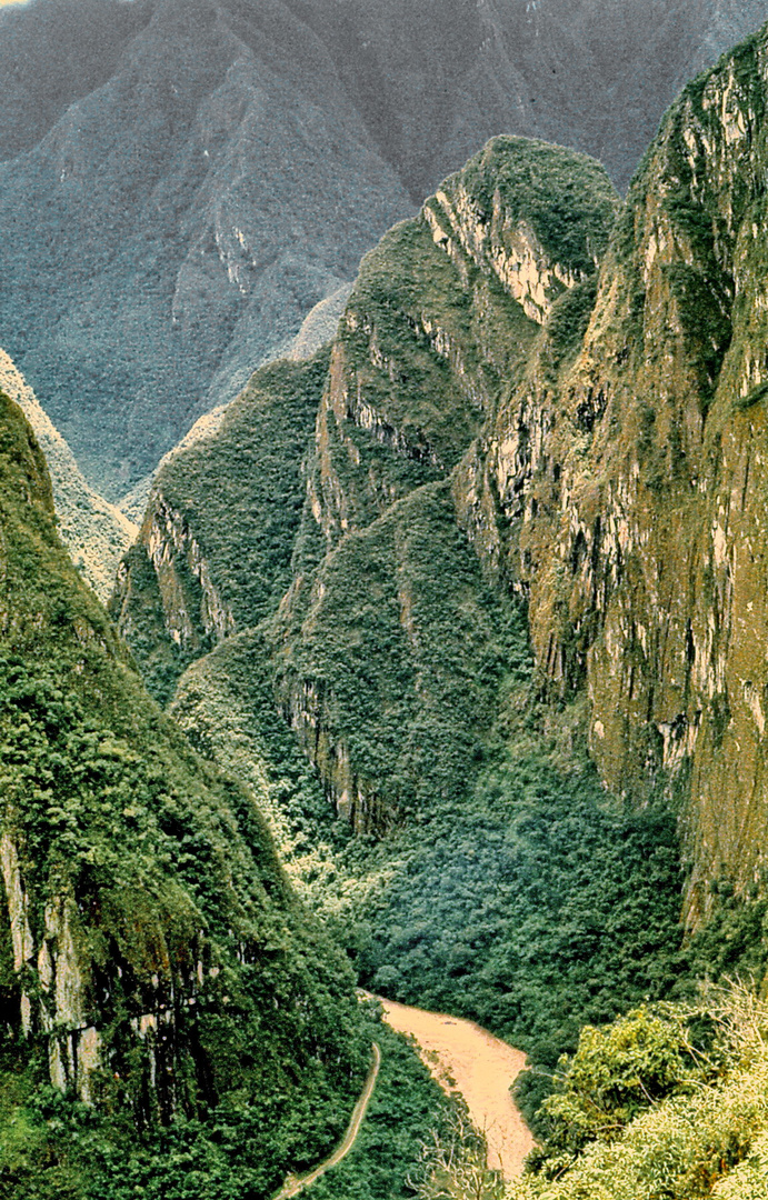 Machu Picchu, Blick auf den Urubamba Fluß