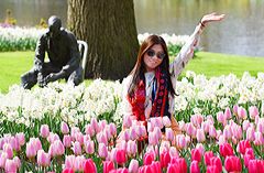 Madame et les tulipes