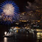 Madeira, Funchal-Bucht Feiertages-Feuerwerk
