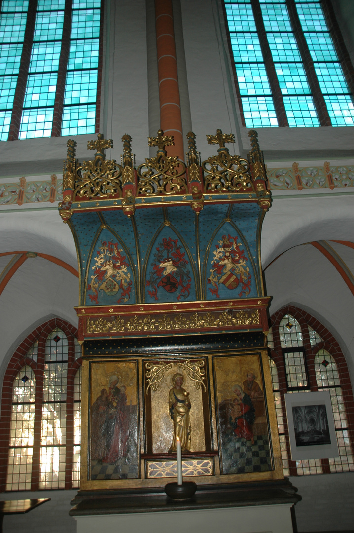 Madonnenaltar aus dem 15. Jahrhundert in der Johanniskirche