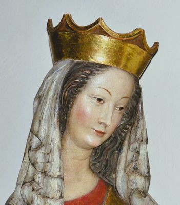 Madonnenskulptur in der Ursulinenkirche von Bruneck / Südtirol 2024