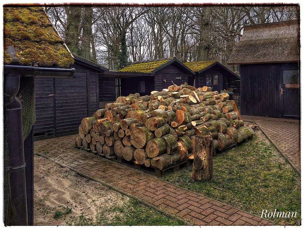 Mächtig Holz vor der Hütte