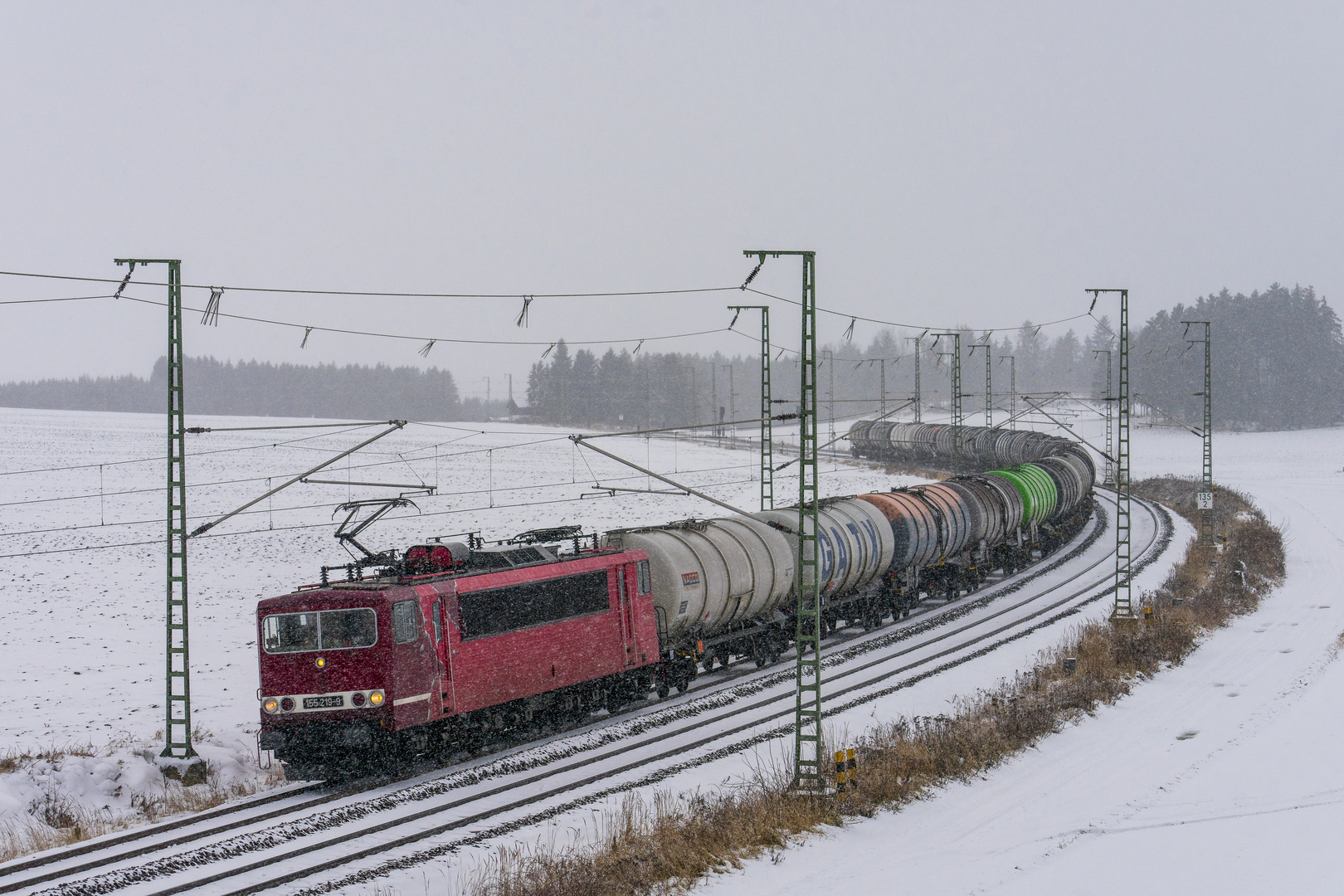 MAED Kesselzug und Schneesturm