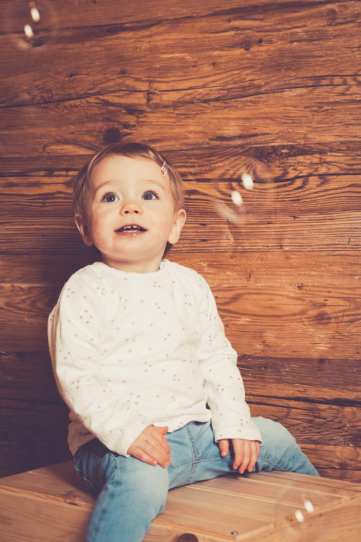 Mädchen, 15 Monate alt Foto & Bild kinder, babies, studio Bilder auf