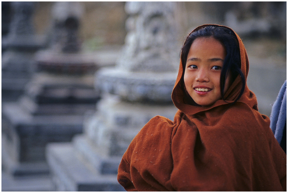 Mädchen am Hügel von Swayambhunath