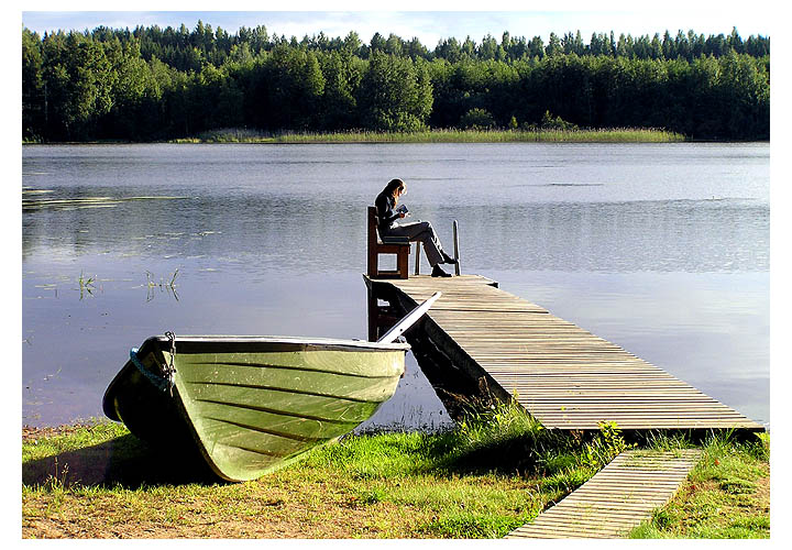 Mädchen am See